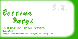 bettina matyi business card